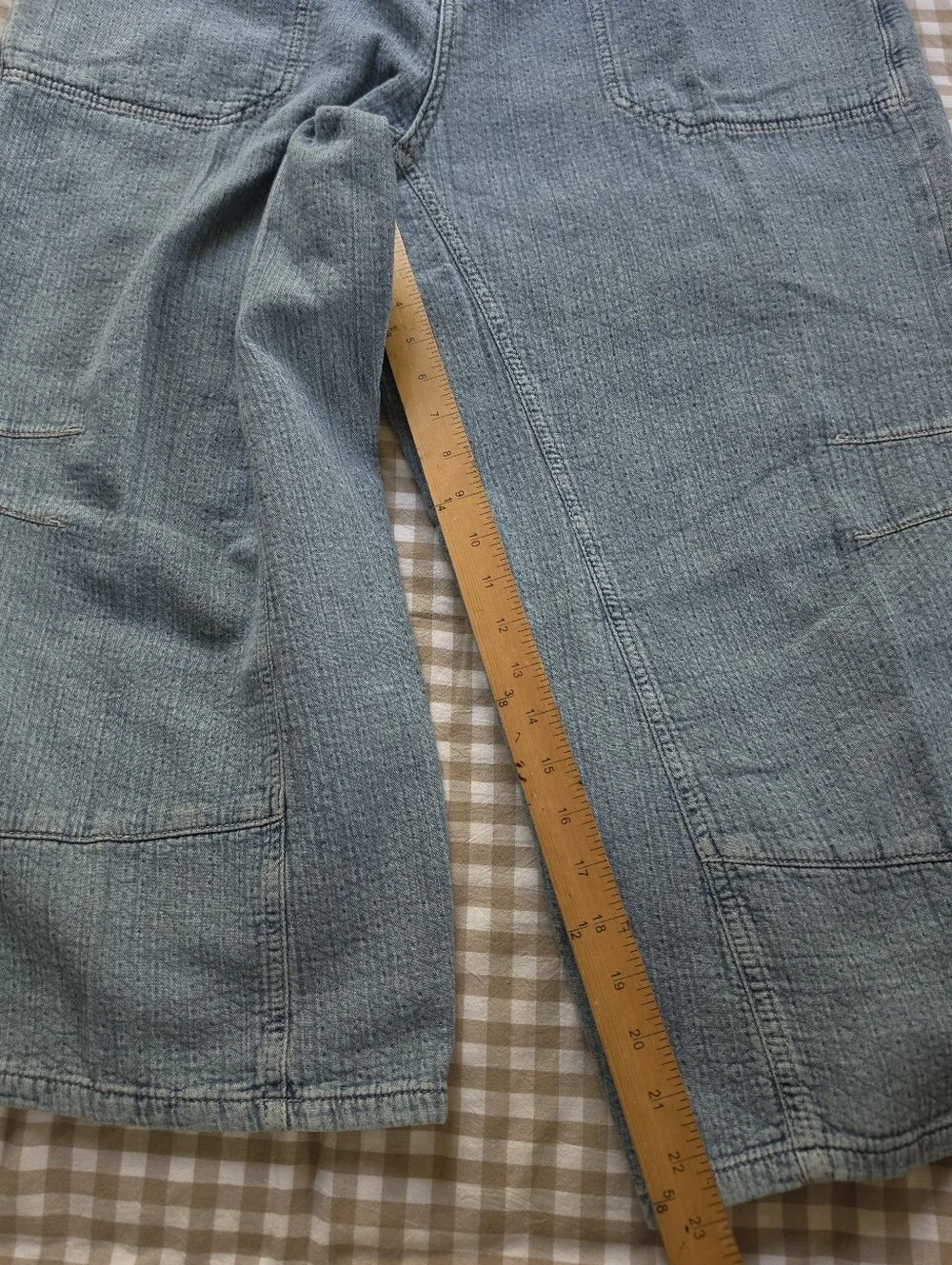 Free People We The Free Midnight Voyage Harem Pants in Light Blue Wash - Picture 7 of 9